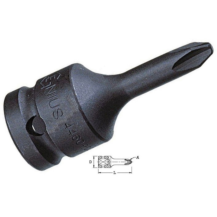 Genius Tools 4460R03 1/2"-os gépi dugókulcs fej, kereszt, PH3 termék fő termékképe